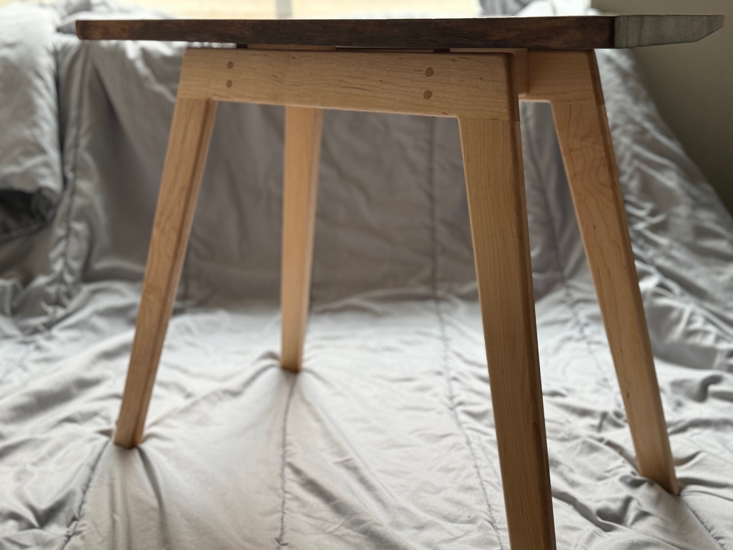 Live Edge Black Walnut End Table